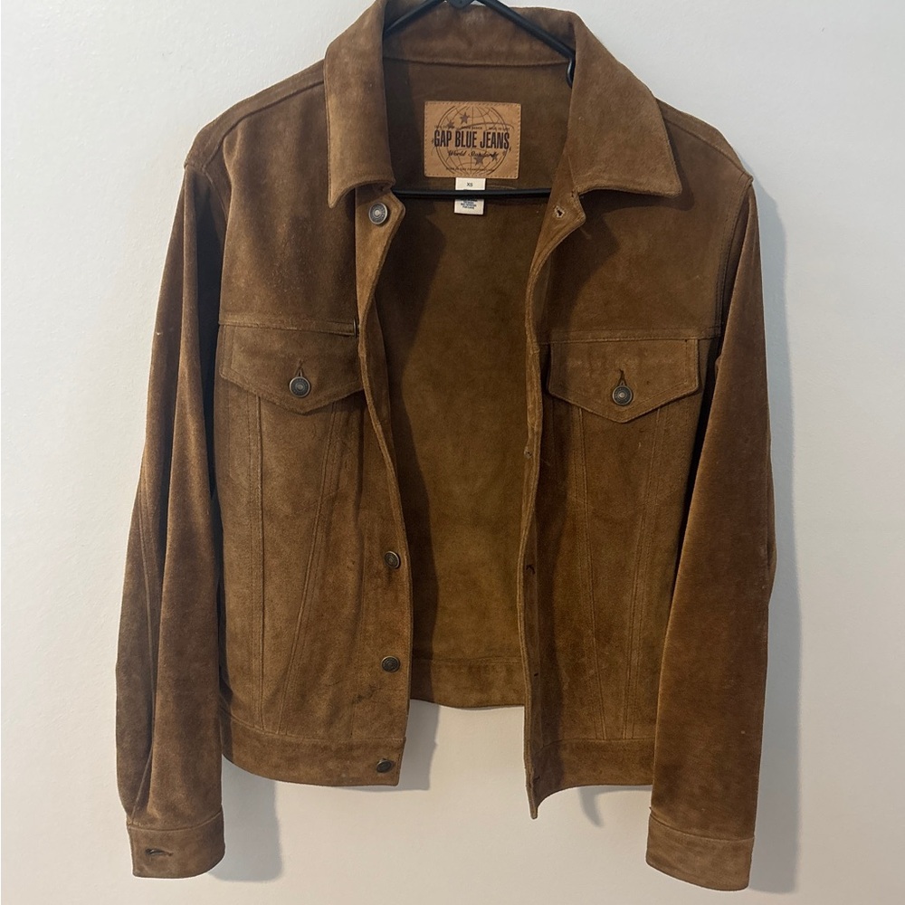 GAP Vintage Tan Suede Leather Jacket